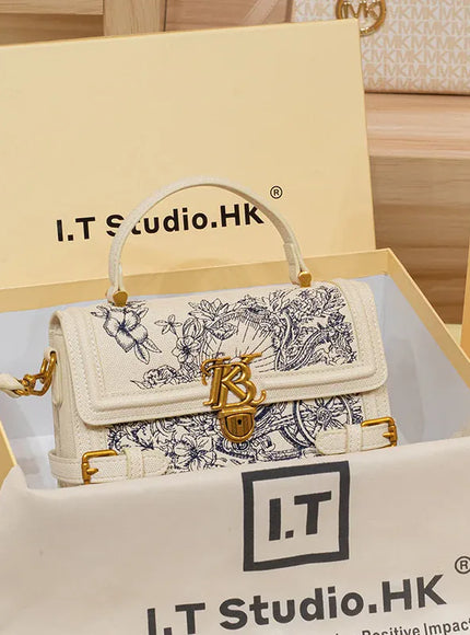 KissICON 8545 white / 21.5-7.5-14cm Women's Handbag – High-end Texture Designer