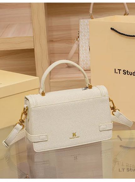 KissICON 8545 white / 21.5-7.5-14cm Women's Handbag – High-end Texture Designer
