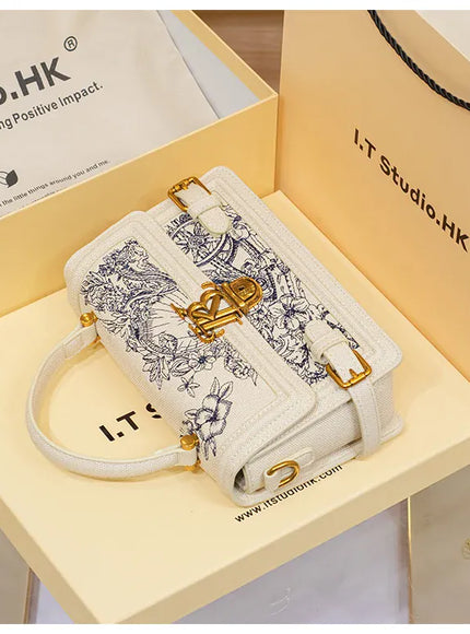 KissICON 8545 white / 21.5-7.5-14cm Women's Handbag – High-end Texture Designer