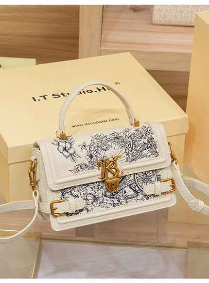 KissICON 8545 white / 21.5-7.5-14cm Women's Handbag – High-end Texture Designer