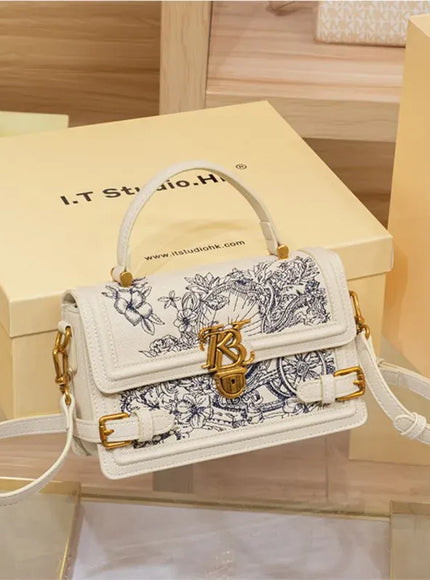 KissICON 8545 white / 21.5-7.5-14cm Women's Handbag – High-end Texture Designer