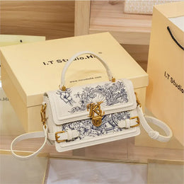 KissICON 8545 white / 21.5-7.5-14cm Women's Handbag – High-end Texture Designer