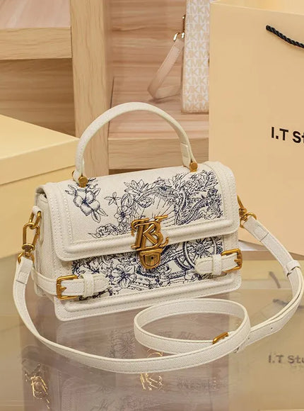 KissICON 8545 white / 21.5-7.5-14cm Women's Handbag – High-end Texture Designer