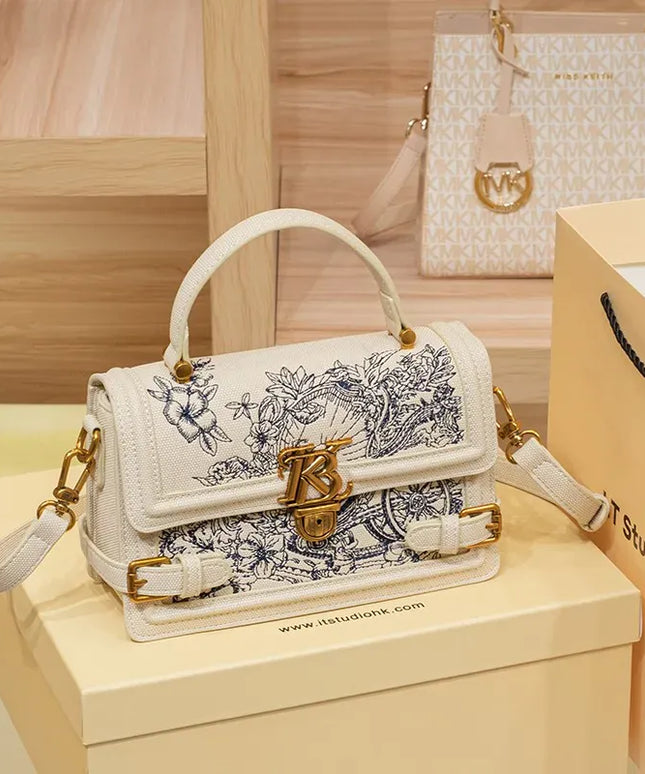 KissICON 8545 white / 21.5-7.5-14cm Women's Handbag – High-end Texture Designer