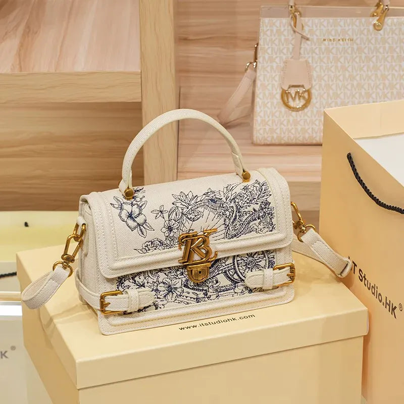 KissICON 8545 white / 21.5-7.5-14cm Women's Handbag – High-end Texture Designer