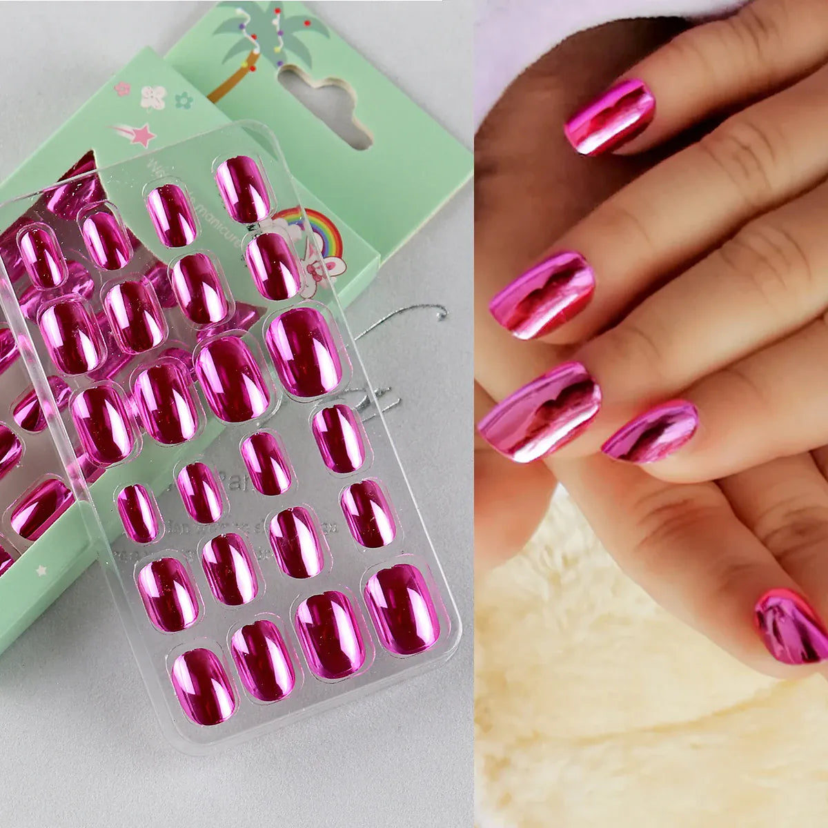 KissICON 872 Kiss Icon Kids Press On Nails Preglue Glitter