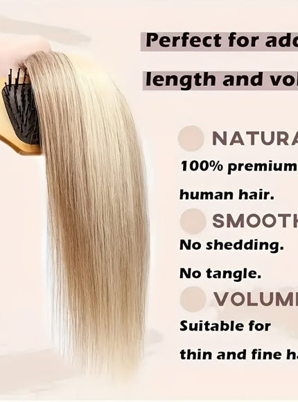 KissIcon Blonde Clip-In Hair Extensions - Real Human