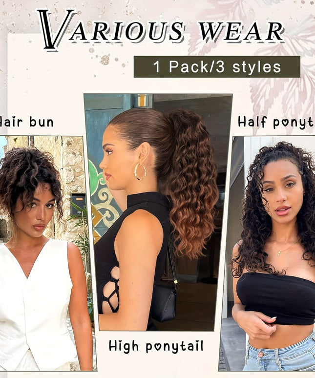 Curly Ponytail Clip In Extension 20 Inch -