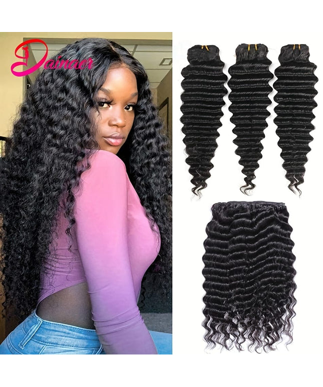 KissIcon Deep Wave Hair Bundles - Virgin Weaving