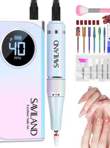 KissIcon Saviland Nail Drill 40000RPM - High Capacity