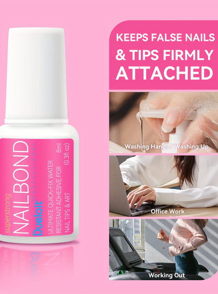 KissICON 8g 💋Dueloit Nail Bond Glue 8ml Bottle - Waterproof