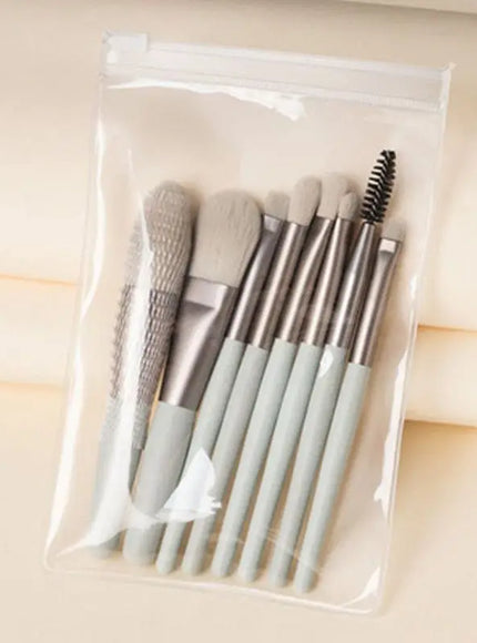 KissICON 8pcs 2 KissIcon 8pc Macaron Makeup Brushes Set - Soft