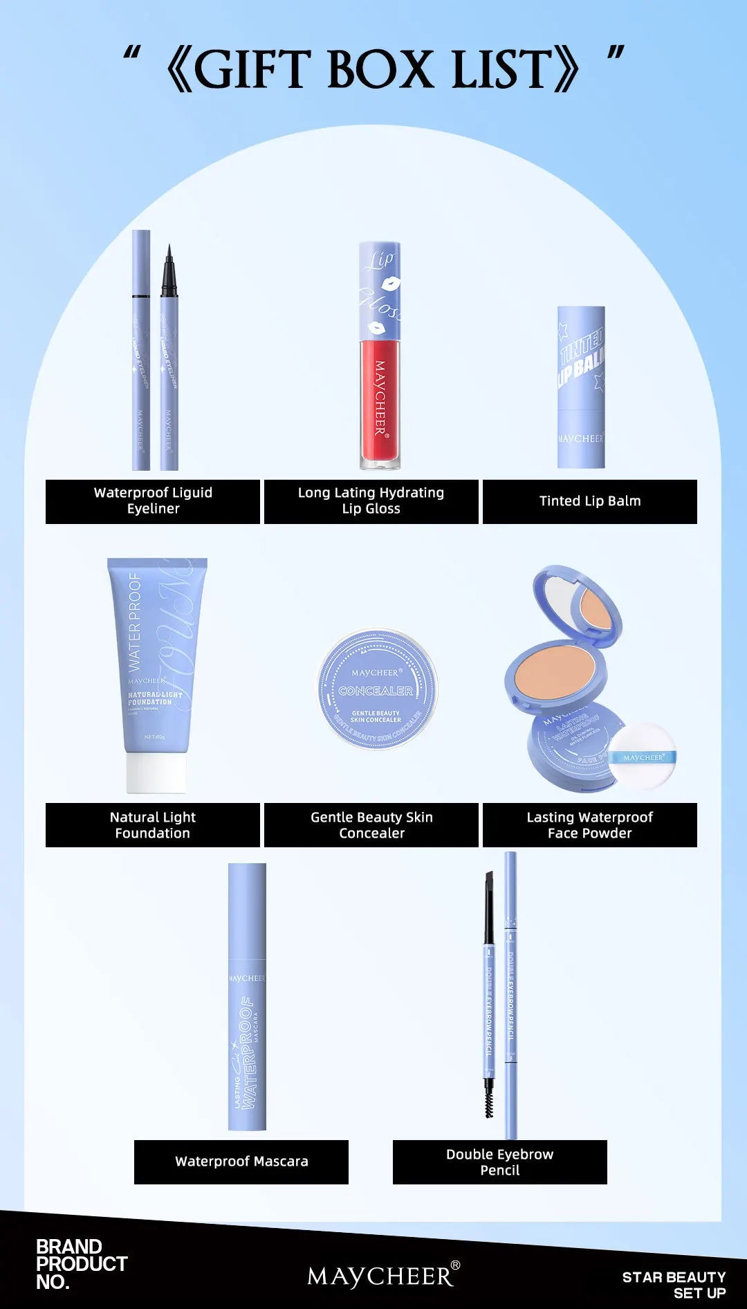 KissICON 8pcs a set KissIcon All In One Makeup Set - 8PC