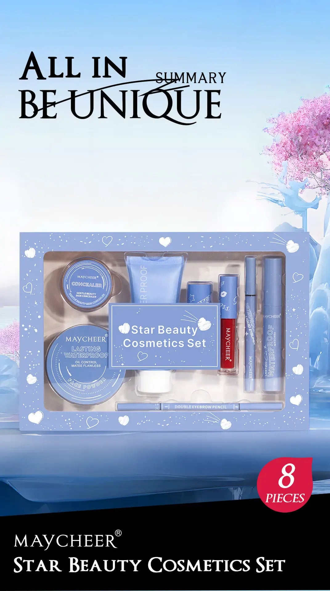 KissICON 8pcs a set KissIcon All In One Makeup Set - 8PC