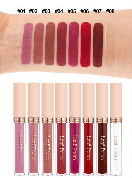 KissICON 8pcs Matte Velvet Liquid Lipstick Set – Nonstick