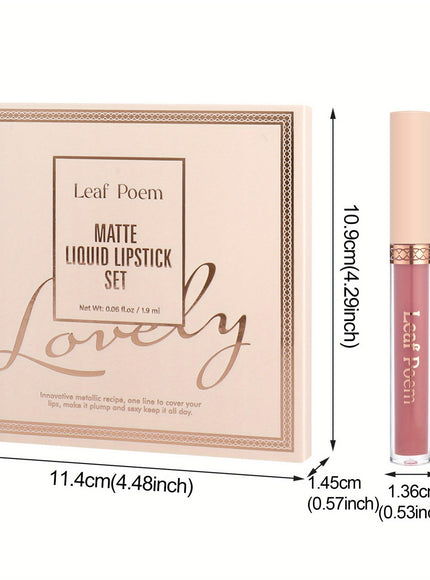 KissICON 8pcs Matte Velvet Liquid Lipstick Set – Nonstick
