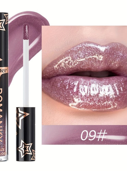 KissICON 8pcs/SET Stackable Glitter Lip Gloss Set – Longlasting Shine Lips