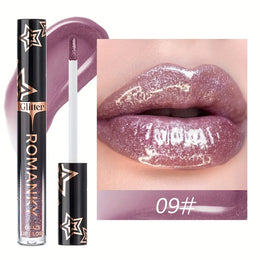 KissICON 8pcs/SET Stackable Glitter Lip Gloss Set – Longlasting Shine Lips