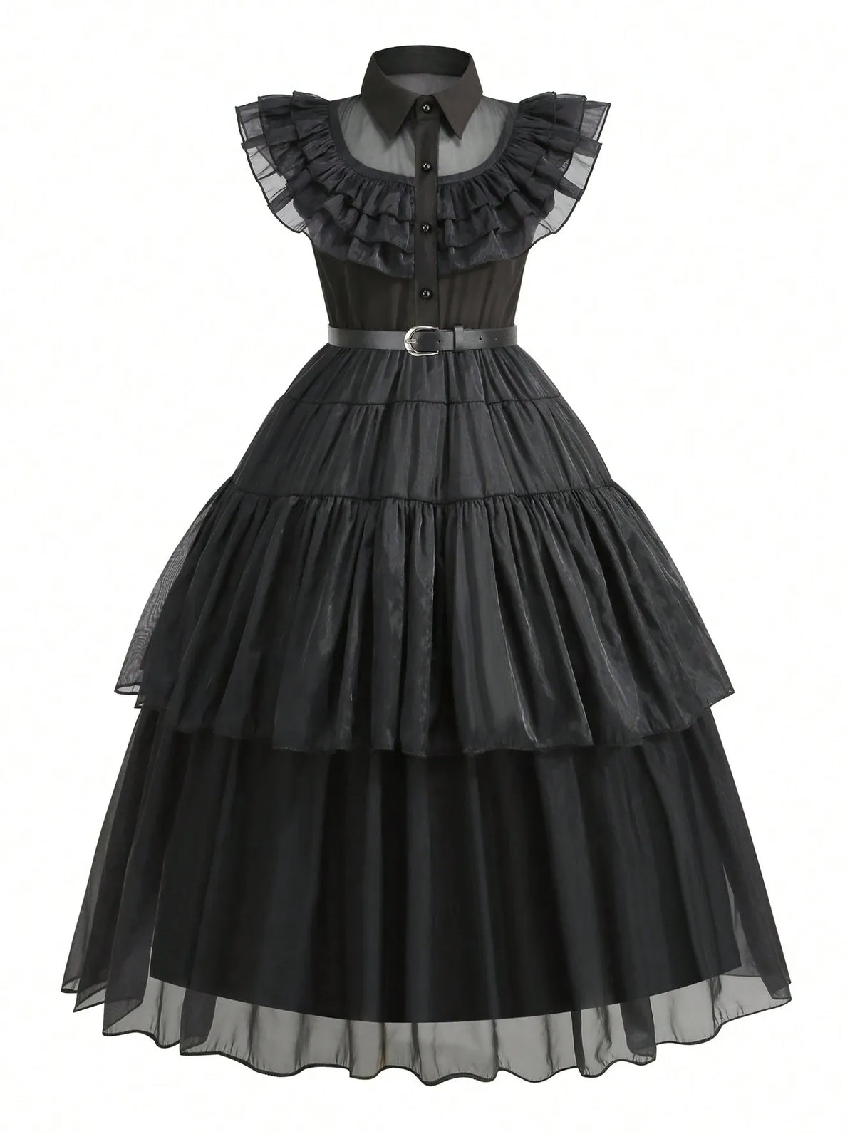 KissICON 8Y Gothic Wednesday Princess Costume and Vampire Party Dress