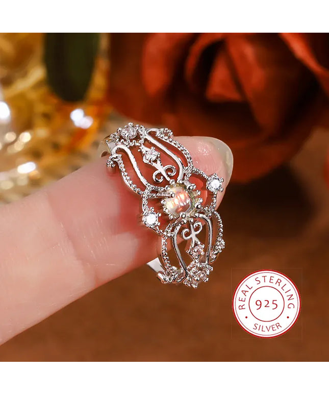 KissICON 9 Classic Women's Ring with Irregular Geometry Shiny High Quality Jewelry S925 Silver Plated Anniversary Birthday Gift Accessory