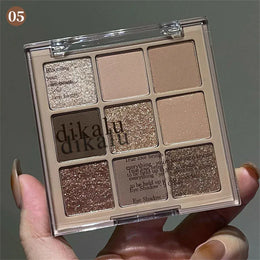 KissICON 💋 9 Colors Glitter Eyeshadow Palette - Waterproof
