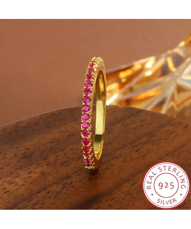 KissICON 9 KissIcon 18K Gold Plated Rose Pink Ring Minimalist
