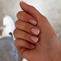 KissICON 9 KissIcon 24Pcs French Tip Nails - Solid Color