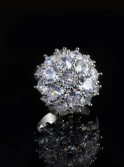 KissICON 9 KissIcon Eternity Wedding Rings For Women Silver CZ Jewelry