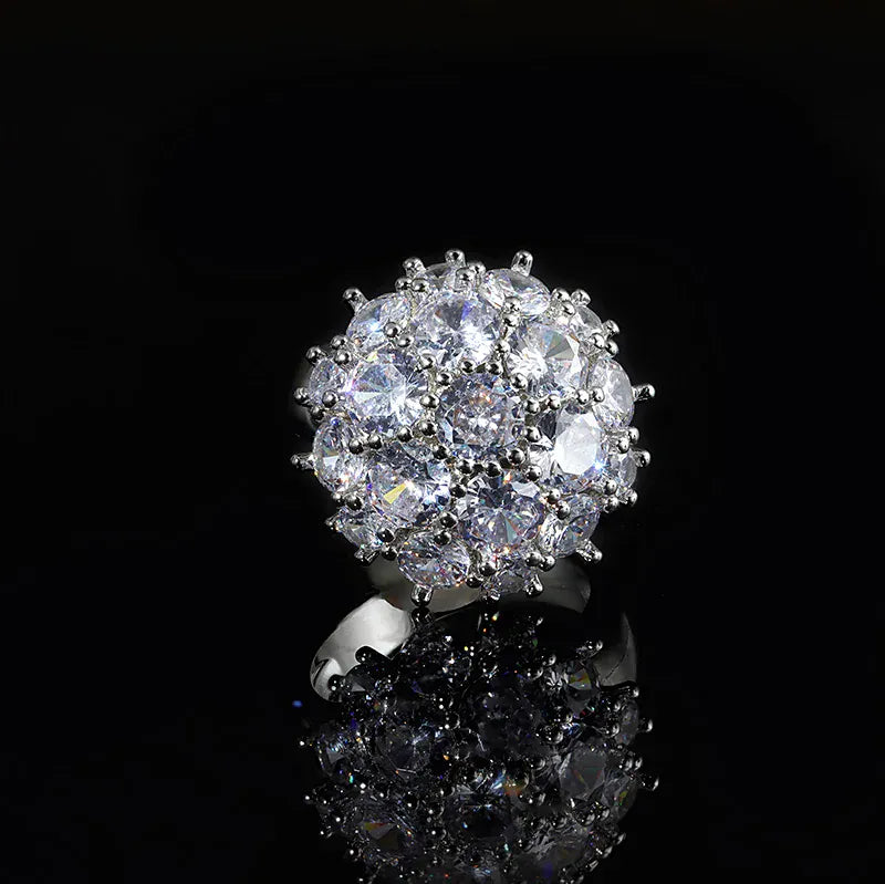 KissICON 9 KissIcon Eternity Wedding Rings For Women Silver CZ Jewelry