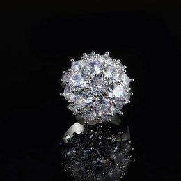 KissICON 9 KissIcon Eternity Wedding Rings For Women Silver CZ Jewelry