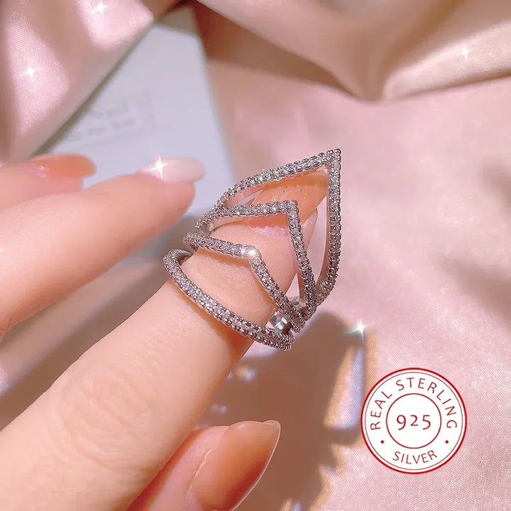 KissIcon Luxury 925 Silver Eternity Ring Anniversary Gift