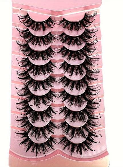 KissICON 9 Pairs DT02-8 Kiss Icon Luxurious Wispy Fox Eye Lashes -