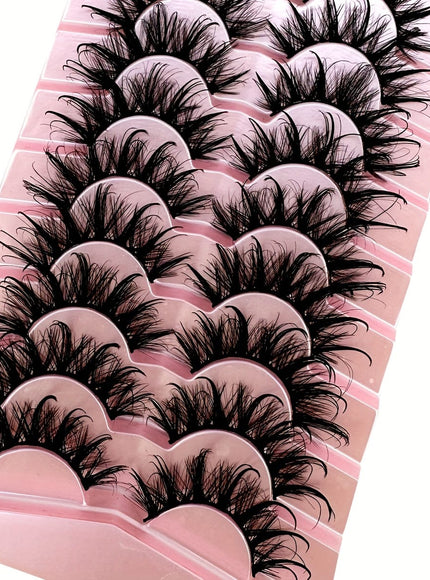 KissICON 9 Pairs DT02-8 Kiss Icon Luxurious Wispy Fox Eye Lashes -