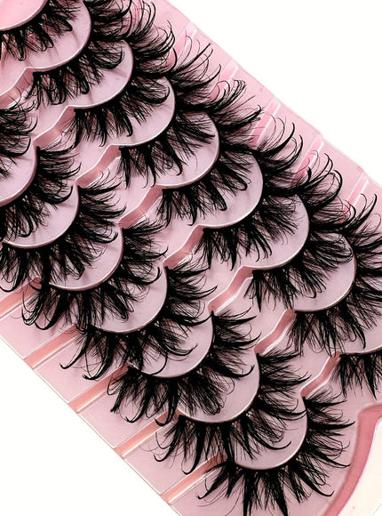 KissICON 9 Pairs DT02-8 Kiss Icon Luxurious Wispy Fox Eye Lashes -