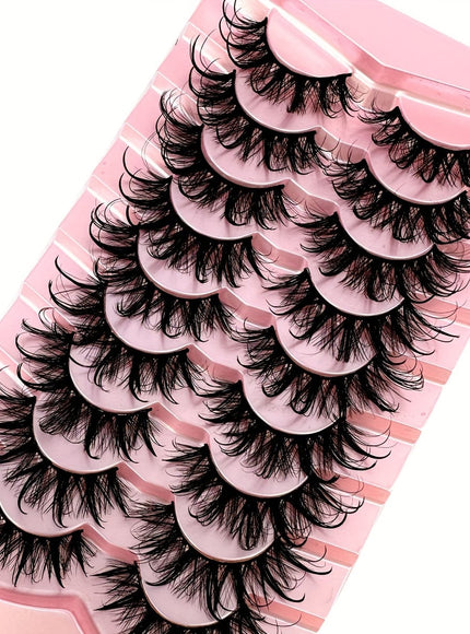 KissICON 9 Pairs DT02-8 Kiss Icon Luxurious Wispy Fox Eye Lashes -