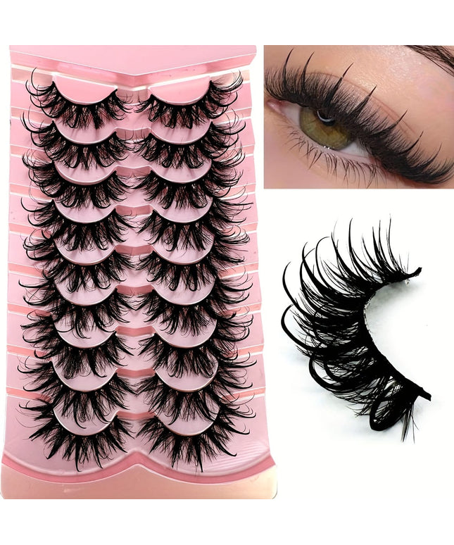 KissICON 9 Pairs DT02-8 Kiss Icon Luxurious Wispy Fox Eye Lashes -