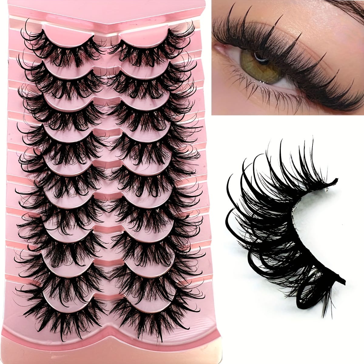 KissICON 9 Pairs DT02-8 Kiss Icon Luxurious Wispy Fox Eye Lashes -