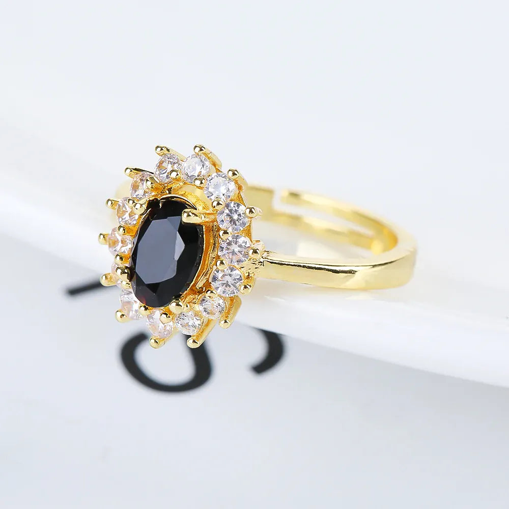 KissICON 9 / resizable Kissicon Lady Blue Crystal Bridal Ring –