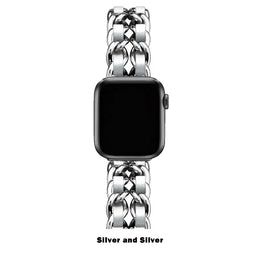 KissICON 9 Silver Silver / Series10-11 42mm Women Metal Strap for Apple Watch Band 10 9 8 Ultra 46mm 42mm 49mm 7 SE 6 5 41mm 45mm 44/40mm Lady Gold Steel Bracelet Wristband