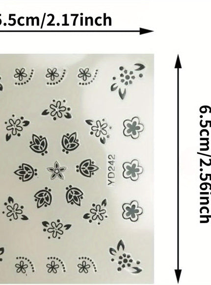 KissICON 90 Sheets KissIcon 4500pcs Flowers Nail Stickers Kit - Self