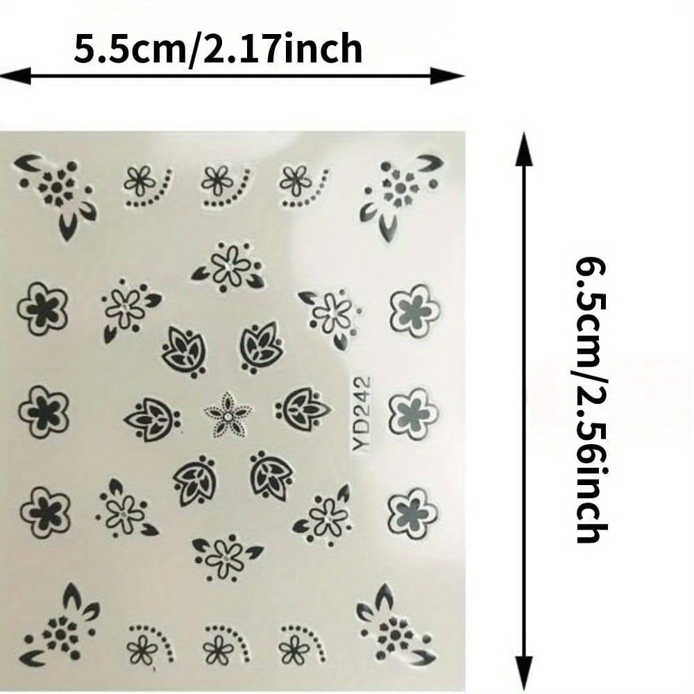 KissICON 90 Sheets KissIcon 4500pcs Flowers Nail Stickers Kit - Self