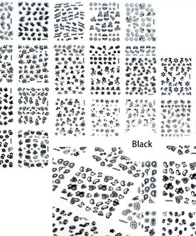 KissICON 90 Sheets KissIcon 4500pcs Flowers Nail Stickers Kit - Self