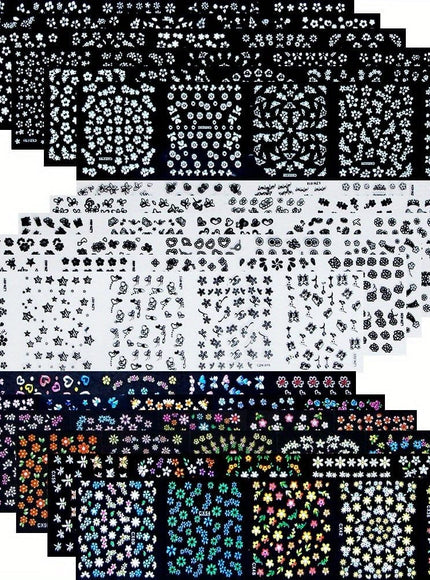 KissICON 90 Sheets KissIcon 4500pcs Flowers Nail Stickers Kit - Self