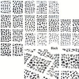 KissICON 90 Sheets KissIcon Floral Nail Stickers 4500Pcs - Self-Adhesive Glossy