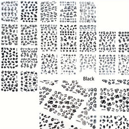 KissICON 90 Sheets KissIcon Floral Nail Stickers 4500Pcs - Self-Adhesive Glossy