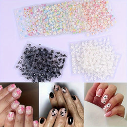 KissICON 90 Sheets KissIcon Floral Nail Stickers 4500Pcs - Self-Adhesive Glossy