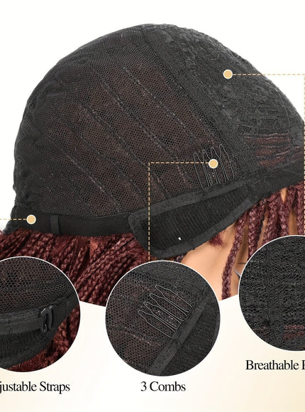 Braid Wig Short Box – Braids Bangs Synthetic