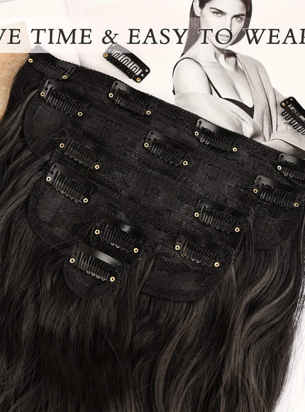 KissIcon 20 Inch Thick Curly Clip Hair Extensions
