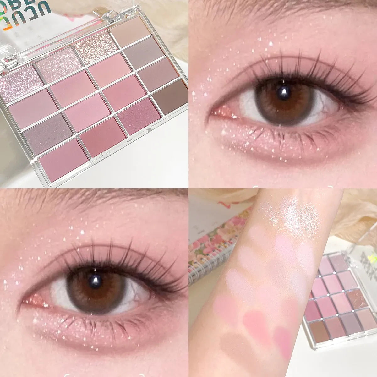 KissICON 9108-01 💋 16 Color Eyeshadow Matte Pearl Earth Tones