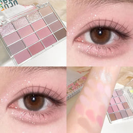KissICON 9108-01 💋 16 Color Eyeshadow Matte Pearl Earth Tones